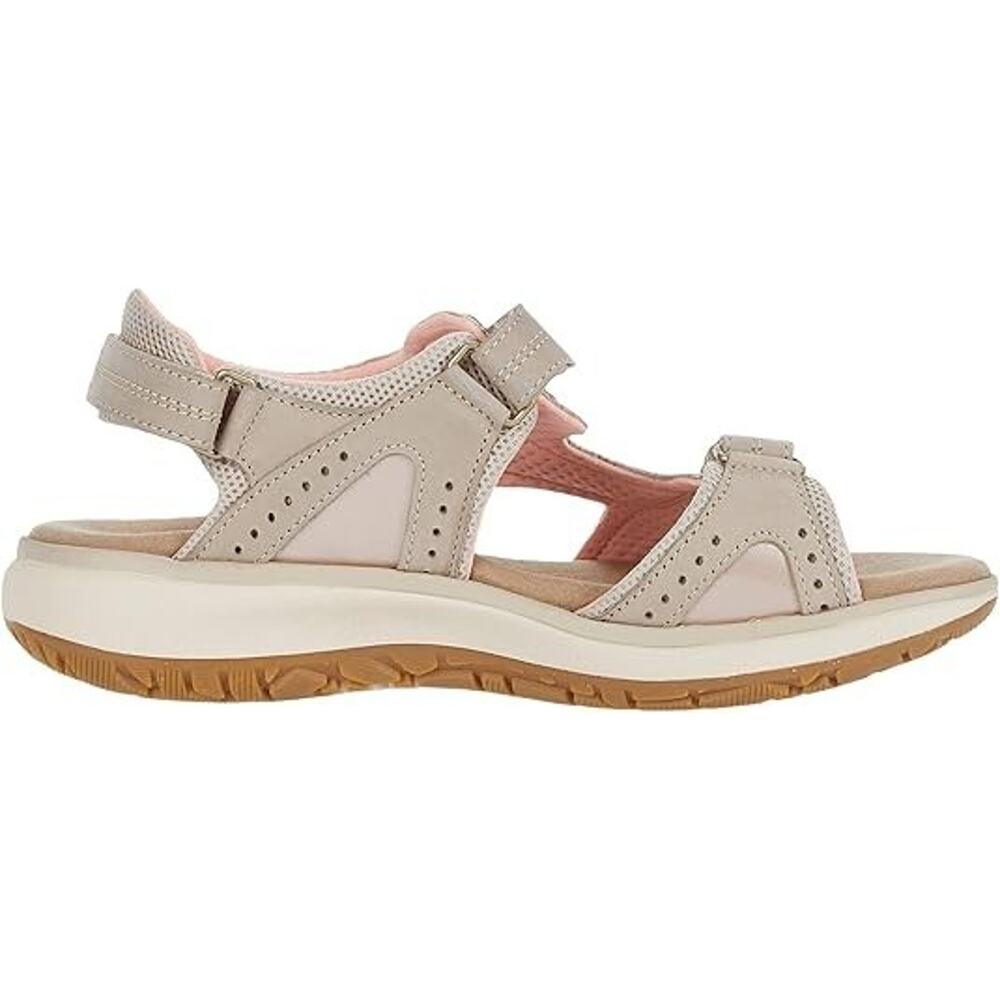 SAS Embark Comfort Walking Sandals Taupe Leather Adjustable Women 11 W NIB - Picture 2 of 3